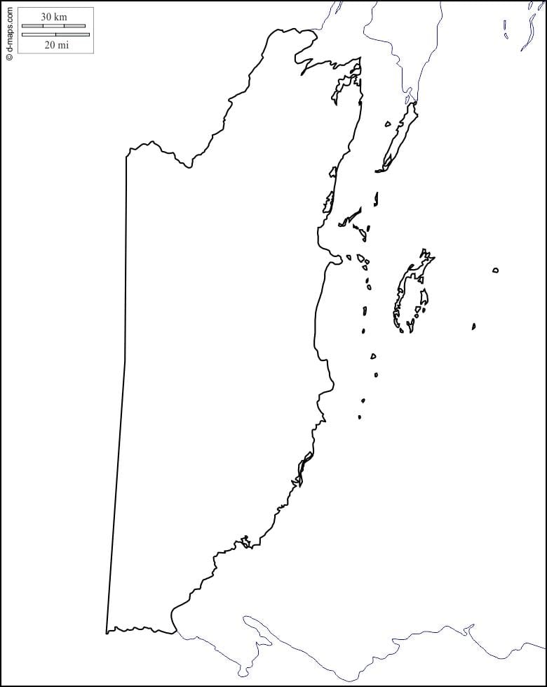 வரைபடம் பெலிஸ் அவுட்லைன்