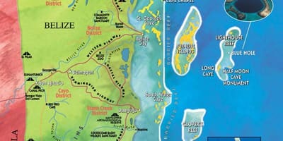 வரைபடம் புகையிலை caye பெலிஸ்