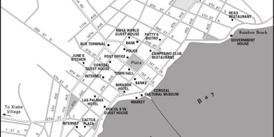 வரைபடம் corozal நகரம் பெலிஸ்