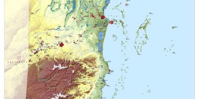 Topographic வரைபடம் பெலிஸ்